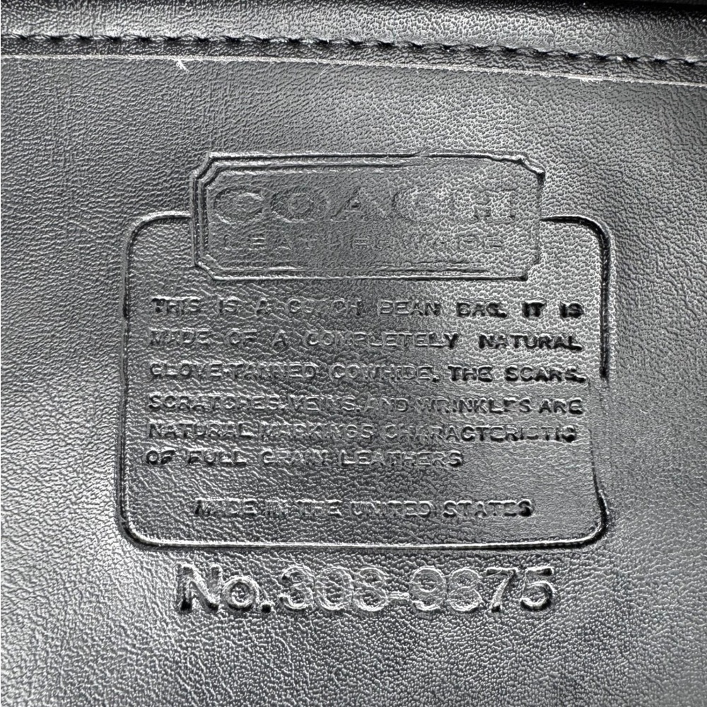 Coach‎ 308-9875 Black Leather Bucket Bag Purse Shoulder Bag Gold Hardware USA - Picture 2 of 9
